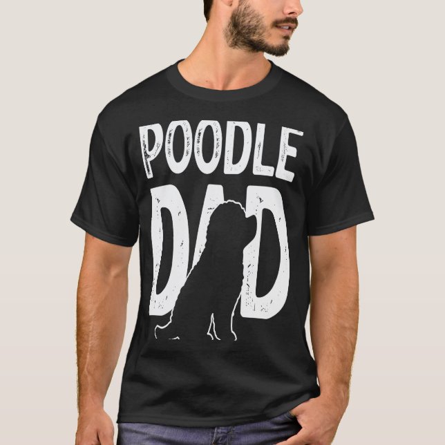 Camiseta 01 Cachorro Poodle   Cachorrinho Fofo pai pai (Frente)