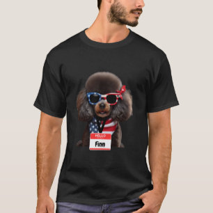 Camiseta 01 Cão Poodle Miniatura Finn Homens Mulheres Crian