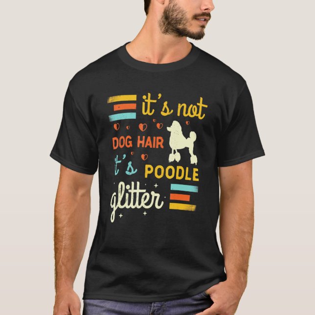 Camiseta 01 Cão Poodle Pelo de Cachorro Derramando Lindos A (Frente)