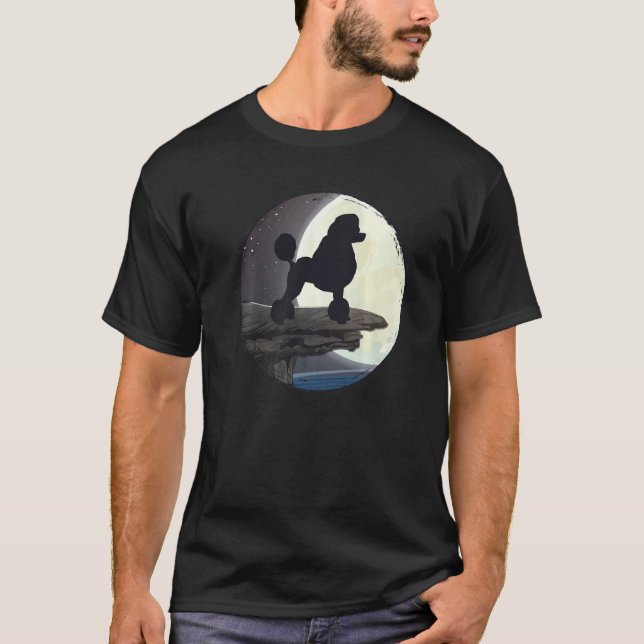 Camiseta 01 Cão Poodle Retro 7 (Frente)