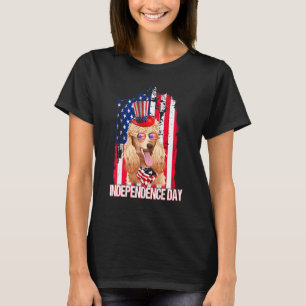 Camiseta 01 Dia da Independência Bandeira de Poodle 4 de Ju