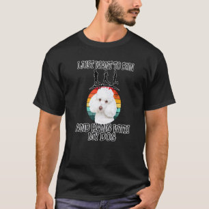 Camiseta 01 Quero Correr & Pendurar Com Poodle