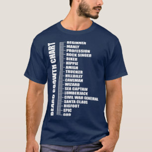 Camiseta 032347 Gráfico do Crescimento da Barba