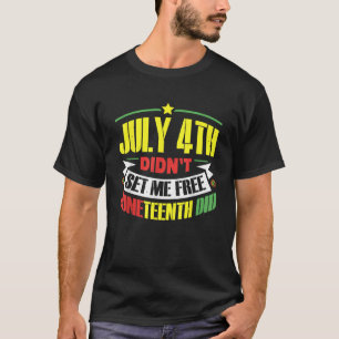 Camiseta 04 De Julho Me Libertou 12 De Junho Preto