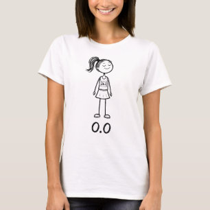 Camiseta  0.0 Garota Corredora de Palito Engraçada Piada de