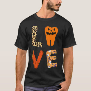 Camiseta 0 Amor Dentista Assistente Dentário Xadrez Leopard