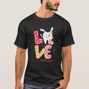 Camiseta 0 Amor Equipe Odontológica Orelhas de Coelho Higie