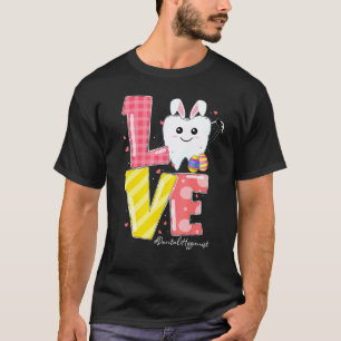 Camiseta 0 Amor Higienista Dental Orelhas de Coelho Dentist
