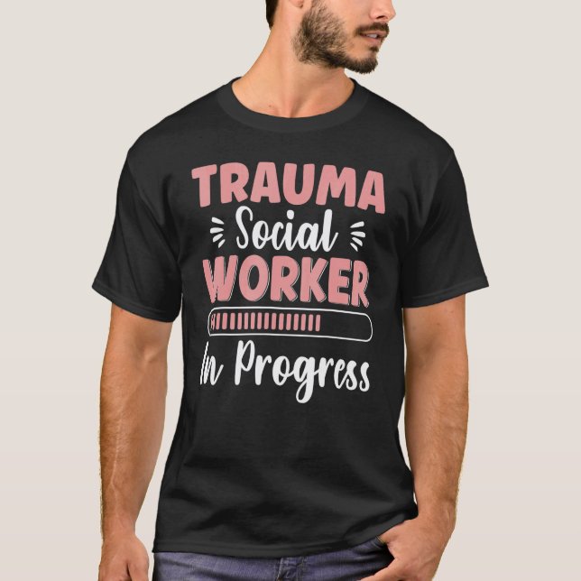 Camiseta 0 Assistente Social Trauma Em Andamento Ocupação M (Frente)