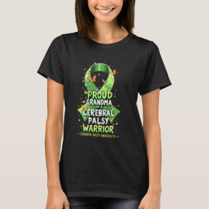 Camiseta 0 Avó Orgulhosa De Um Guerreiro Com Paralisia Cere