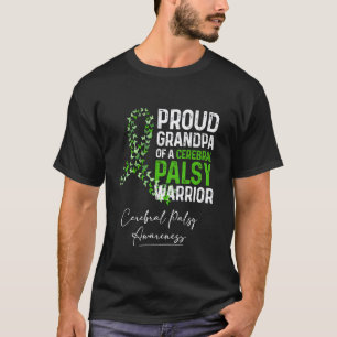 Camiseta 0 Avô Orgulhoso De Um Guerreiro Com Paralisia Cere