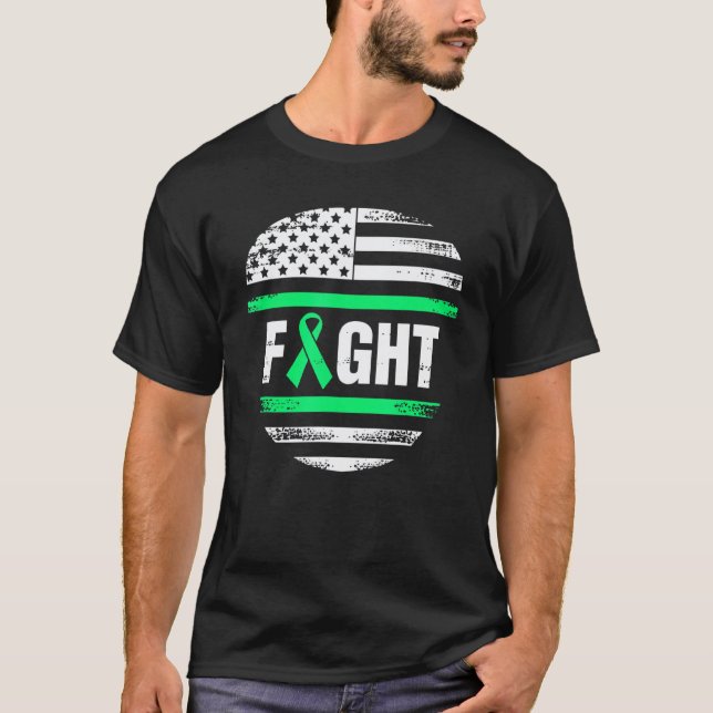 Camiseta 0 Bandeira Americana Conscientização da Saúde Ment (Frente)