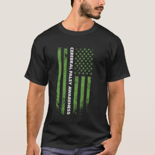 Camiseta 0 Bandeira de Conscientização da Paralisia Cerebra