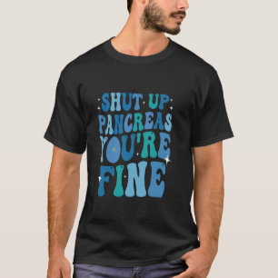 Camiseta 0 Conscientização sobre Diabetes Cala Boca Pâncrea