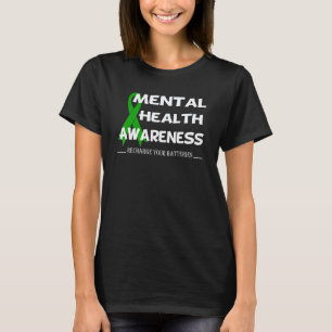 Camiseta 0 Conscientização sobre Saúde Mental Recarregue su