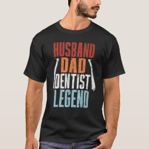 Camiseta 0 Dentista Marido Pai Dentista Lenda Gráfico Para 