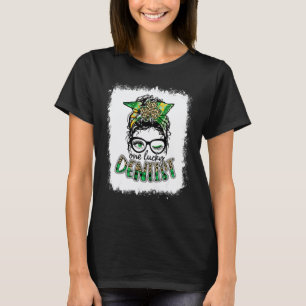 Camiseta 0 Descolorido Um Dentista Sortudo Coque Desarrumad