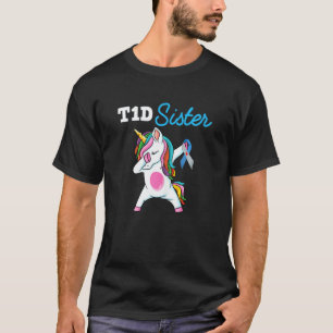 Camiseta 0 Diabetes Tipo 1 Unicórnio Dançando Para Apoiar I