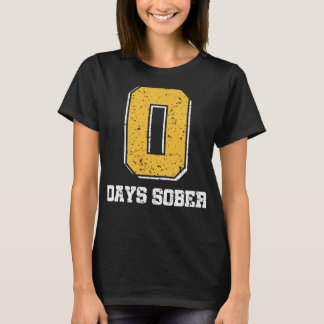 Camiseta 0 dias de sober Funny Sober outubro