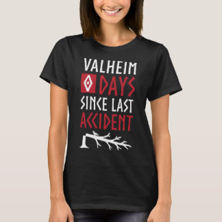 Camiseta 0 dias desde o último acidente - Valheim Norse Fun