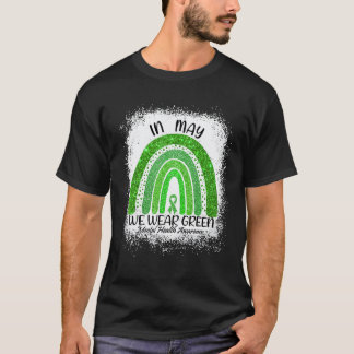 Camiseta 0 Em Maio Usamos Verde Consciencialização da Saúde