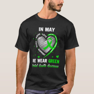 Camiseta 0 Em Maio Usamos Verde Conscientização da Saúde Me