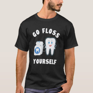 Camiseta 0 Engraçado Vá Passar Fio Dental Você Mesmo Odonto