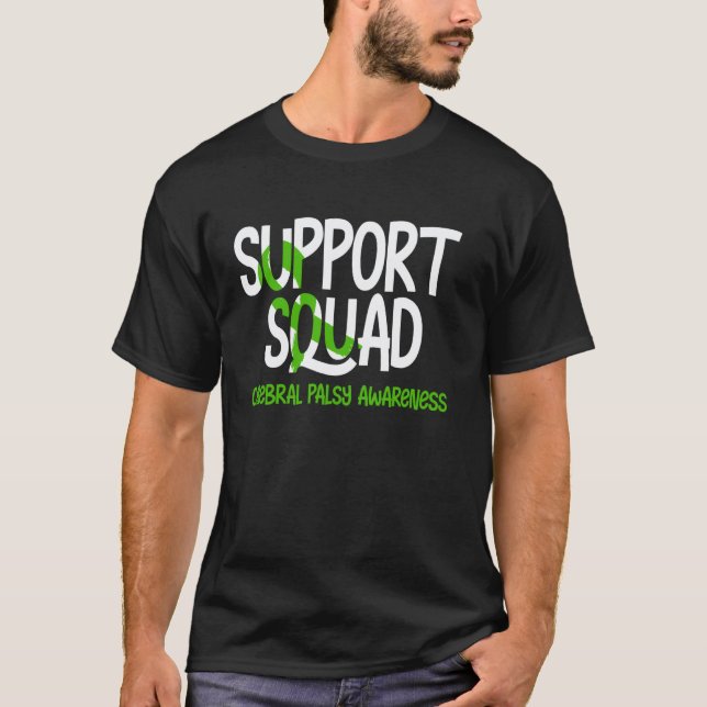Camiseta 0 Esquadrão de Apoio Conscientização da Paralisia  (Frente)