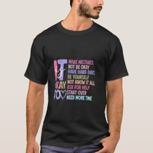 Camiseta 0 Está Tudo Bem Para Conscientização Sobre Saúde M