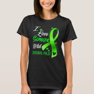 Camiseta 0 Eu Amo Alguém Com Consciencialização da Paralisi