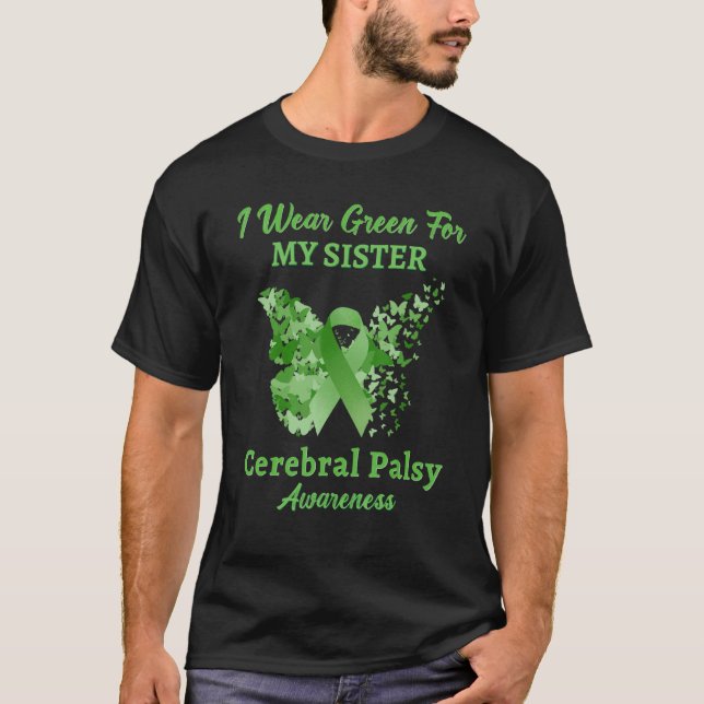 Camiseta 0 Eu Uso Verde Para a Conscientização da Paralisia (Frente)