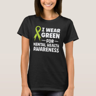 Camiseta 0 Eu Uso Verde Para a Conscientização da Saúde Men