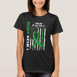 Camiseta 0 Eu Uso Verde Para a Minha Mãe Conscientização da