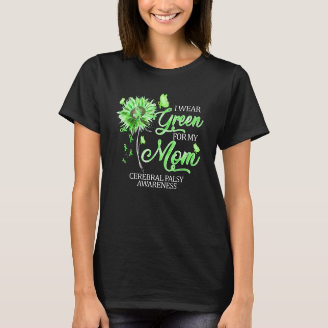 Camiseta 0 Eu Uso Verde Para a Minha Mãe Conscientização da (Frente)