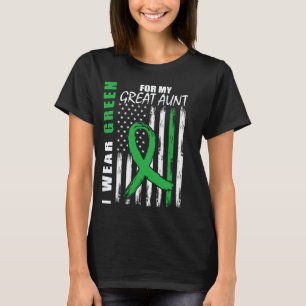 Camiseta 0 Eu Uso Verde Para a Minha Tia Paralisia Cerebral
