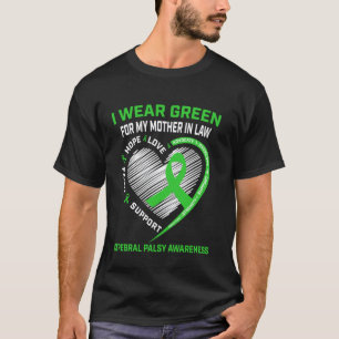Camiseta 0 Eu Uso Verde Para a Paralisia Cerebral da Minha 