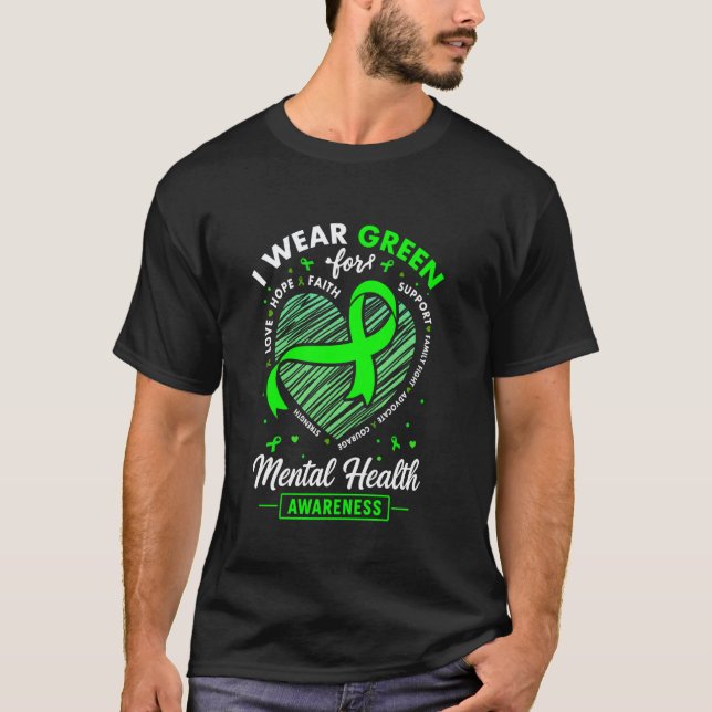Camiseta 0 Eu Uso Verde Para Laço de Conscientização da Saú (Frente)