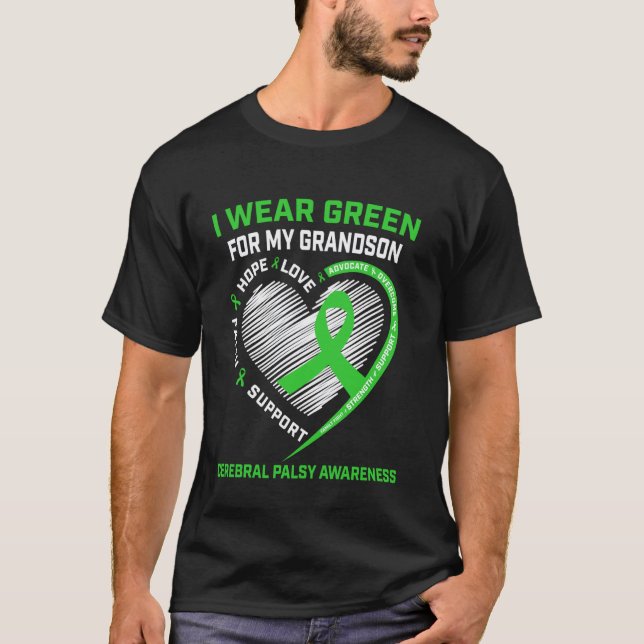Camiseta 0 Eu Uso Verde Pelo Mês de Conscientização da Para (Frente)