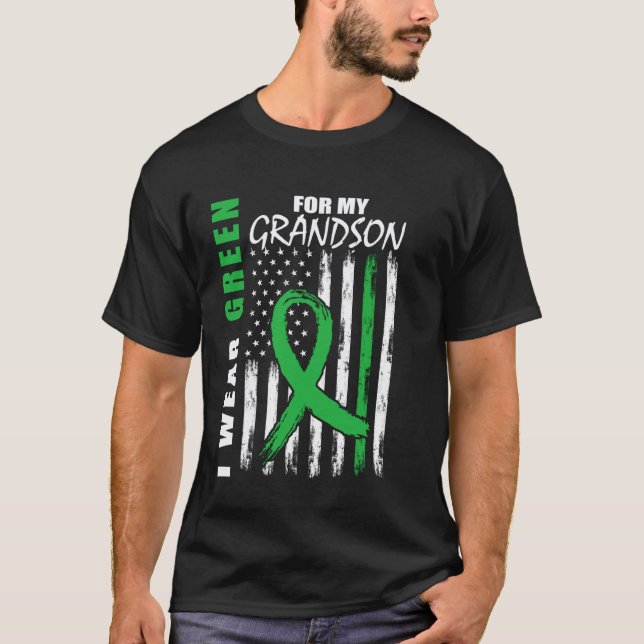 Camiseta 0 Eu Uso Verde Pelo Mês de Conscientização da Para (Frente)