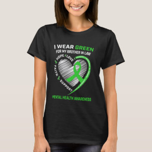Camiseta 0 Eu Uso Verde Pelo Meu Cunhado Saúde Mental