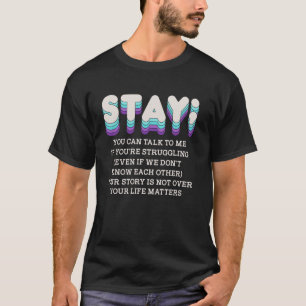 Camiseta 0 Fique Conscientização Prevenção Suicídio Saúde M