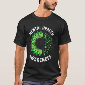 Camiseta 0 Flor de Girassol de Conscientização da Saúde Men