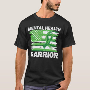Camiseta 0 Guerreiro da Saúde Mental Bandeira Americana EUA