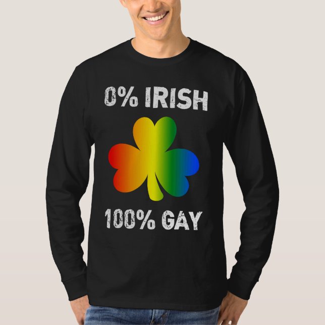 Camiseta 0 Irish 100 Gay  St Saint Patrick's Day (Frente)