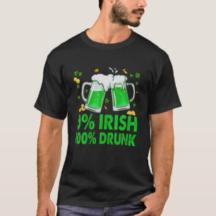 Camiseta 0% Irish , Funny St Patricks Day