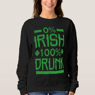 Camiseta 0 irlandês 100 Bebado Rua do Patrick