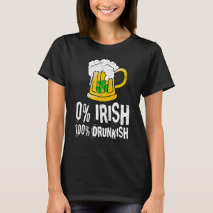 Camiseta 0 Irlandês 100 Coroa Bêbada Bêbada - Coroa de Ruas