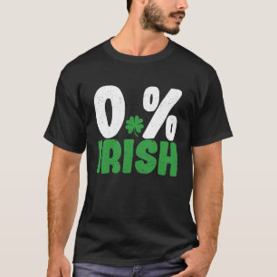Camiseta 0 Irlandês Vintage Dia de São Patrício Trevo Sorte