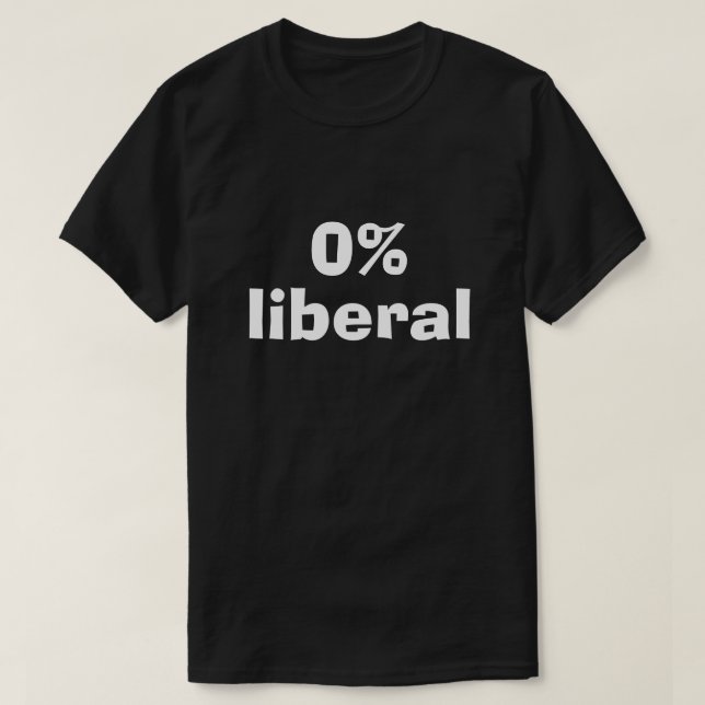 CAMISETA 0% LIBERAL (Frente do Design)