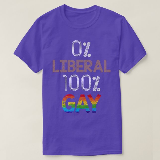 Camiseta 0 Liberal 100 Gay LGBT (Frente do Design)